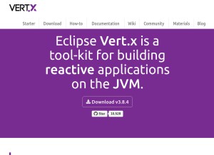 How vertx.io looks like on a tablet such as an iPad.
