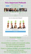 How veryimportantpotheads.com looks like on a mobile device such as an iPhone.