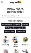 How verywellfit.com looks like on a mobile device such as an iPhone.
