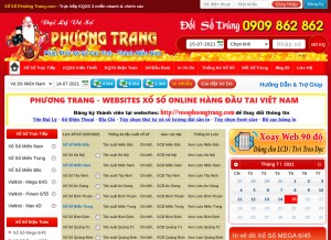 How vesophuongtrang.com looks like on a tablet such as an iPad.