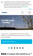 How vestas.com looks like on a mobile device such as an iPhone.