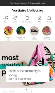 How vestiairecollective.com looks like on a mobile device such as an iPhone.