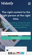 How vestorly.com looks like on a mobile device such as an iPhone.