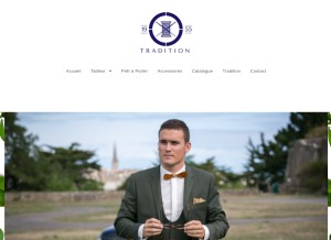 How vetement-tradition.com looks like on a tablet such as an iPad.