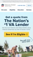How veteransunited.com looks like on a mobile device such as an iPhone.