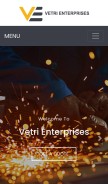 How vetrienterprises.co.in looks like on a mobile device such as an iPhone.