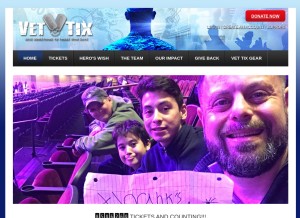 How vettix.org looks like on a tablet such as an iPad.