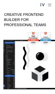How vev.design looks like on a mobile device such as an iPhone.