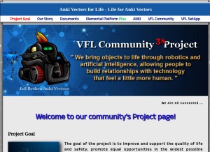How vflproject.eu looks like on a tablet such as an iPad.