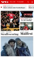 How vg.no looks like on a mobile device such as an iPhone.