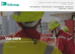 How vgrouplimited.com looks like on a tablet such as an iPad.