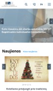 How vgtu.lt looks like on a mobile device such as an iPhone.