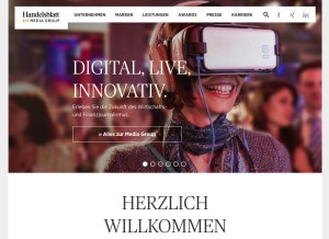 How vhb.de looks like on a tablet such as an iPad.