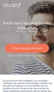 How viadeo.com looks like on a mobile device such as an iPhone.