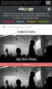 How viagogo.com looks like on a mobile device such as an iPhone.