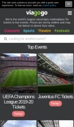 How viagogo.it looks like on a mobile device such as an iPhone.