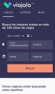 How viajala.com looks like on a mobile device such as an iPhone.