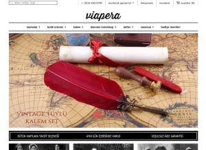 How viapera.com looks like on a tablet such as an iPad.