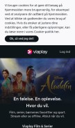 How viaplay.dk looks like on a mobile device such as an iPhone.