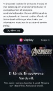 How viaplay.se looks like on a mobile device such as an iPhone.