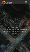 How viblast.com looks like on a mobile device such as an iPhone.