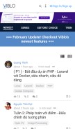 How viblo.asia looks like on a mobile device such as an iPhone.