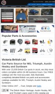 How victoriabritish.com looks like on a mobile device such as an iPhone.