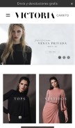 How victoriacoleccion.com looks like on a mobile device such as an iPhone.