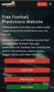 How victorspredict.com looks like on a mobile device such as an iPhone.