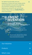 How victrex.com looks like on a mobile device such as an iPhone.