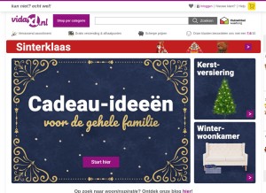 How vidaxl.nl looks like on a tablet such as an iPad.