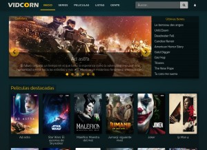 How vidcorn.tv looks like on a tablet such as an iPad.