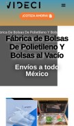 How videci.mx looks like on a mobile device such as an iPhone.