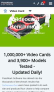 How videocardbenchmark.net looks like on a mobile device such as an iPhone.