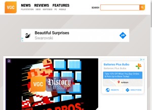 How videogameschronicle.com looks like on a tablet such as an iPad.