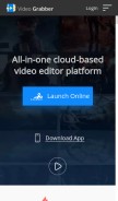 How videograbber.net looks like on a mobile device such as an iPhone.