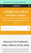 How videohive.net looks like on a mobile device such as an iPhone.
