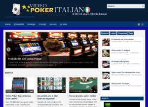 How videopokeritaliano.com looks like on a tablet such as an iPad.