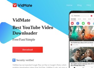 How vidmateapp.com looks like on a tablet such as an iPad.
