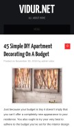 How vidur.net looks like on a mobile device such as an iPhone.