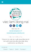 How vieclamdongnai.contently.com looks like on a mobile device such as an iPhone.