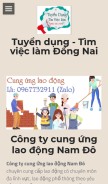 How vieclamdongnai.mystrikingly.com looks like on a mobile device such as an iPhone.