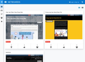 How vieclamdongnai.netboard.me looks like on a tablet such as an iPad.