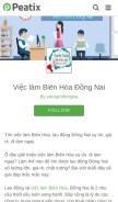 How vieclamdongnai.peatix.com looks like on a mobile device such as an iPhone.