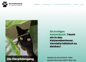 How vierpfotengang.com looks like on a tablet such as an iPad.