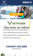 How viet-power.vn looks like on a mobile device such as an iPhone.