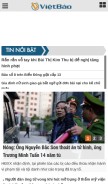 How vietbao.vn looks like on a mobile device such as an iPhone.