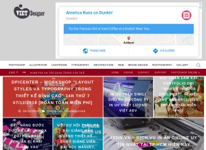 How vietdesigner.net looks like on a tablet such as an iPad.