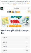 How vietjack.com looks like on a mobile device such as an iPhone.