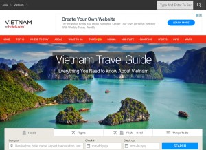 How vietnam-guide.com looks like on a tablet such as an iPad.